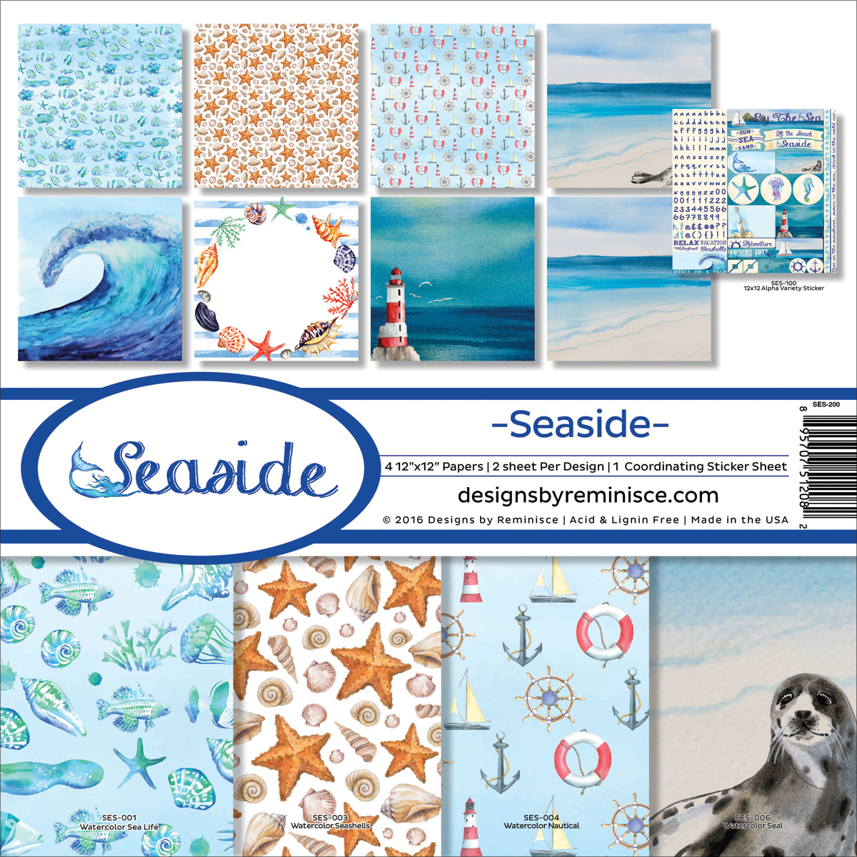 Reminisce Collection Kit 12X12Seaside