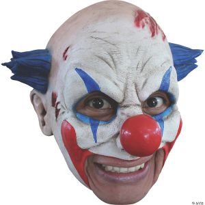 Morris Clown Latex Mask W/ Blue Hair