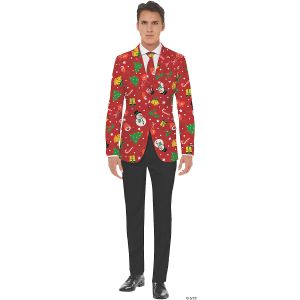 Morris Adult Christmas Red Icon Jacket/ Tie Lg