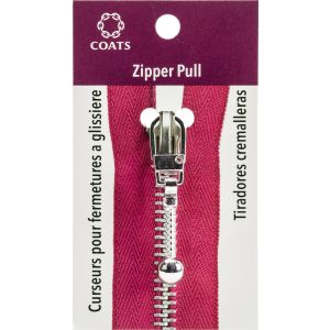 Coats Zipper Pull Silver Ball and Chain