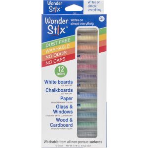 Wonder Stix Crayons 12 Per Pkg Assorted Colors