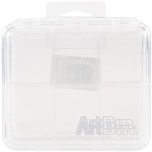 ArtBin Slim Line Box 6 Compartments 2 Per Pkg 4.25 inch X3.75 inch X0.625 inch Clear