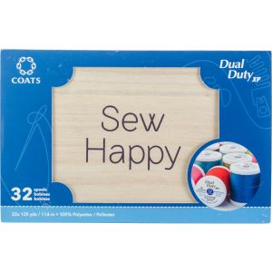 Coats Dual Duty XP Spool Collection W Wood Box 32 Per Pkg 
