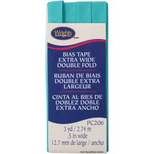 Wrights Double Fold Bias Tape .5 inch X3yd Aquamarine II