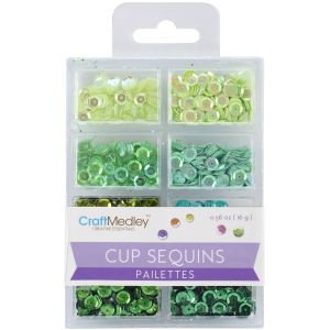 Cup Sequins 7mm .56ozGo Green