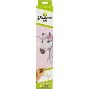 Leisure Arts Diamond Art Intermediate Kit 12 inch X12 inch Flower Unicorn