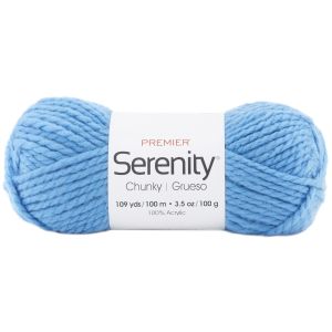 Premier Yarns Serenity Chunky Yarn Solid Blue Sky 1 Pack of 1 Skein