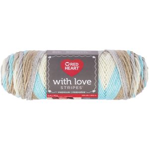 Red Heart With Love Yarn Sandbar Stripe 1 Pack of 1 Skein