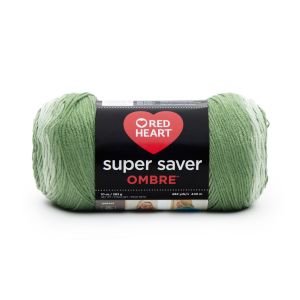Red Heart Super Saver Ombre Yarn Green Apple 1 Pack of 1 Skein