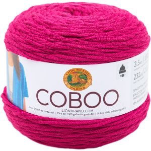 Lion Brand Coboo Yarn Magenta 1 pack of 1 Skein