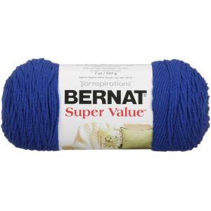 Bernat Super Value Solid Yarn Royal Blue 1 Pack of 1 Skein