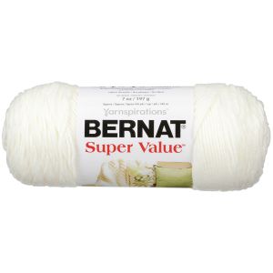 Bernat Super Value Solid Yarn Winter White 1 Pack of 1 Skein