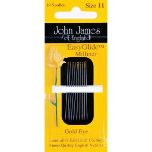 John James Gold n Glide Milliners Needles Size 11 10 Per Pkg