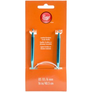 Boye Circular Aluminum Knitting Needles 16 inch Size 10 6mm