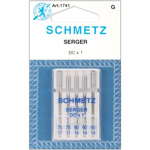Schmetz Overlock Machine Needles DCX1 Sizes 11 75 2 and 14 90 3