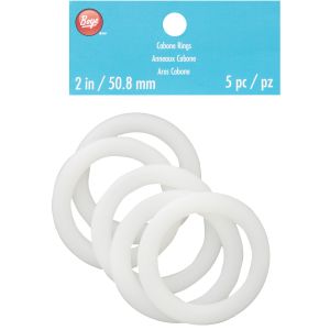 Boye Cabone Rings 2 inch 5 Per Pkg