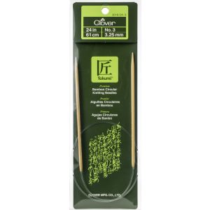 Takumi Bamboo Circular Knitting Needles 24 inch Size 3 3.25mm