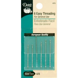 Dritz Easy Threading Hand Needles 6 Per Pkg Size 4 8