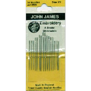 John James Embroidery Hand Needles Size 3 Per 9 16 Per Pkg