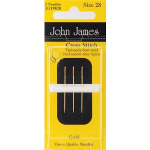 John James Gold Tapestry Hand Needles Size 28 3 Per Pkg