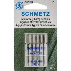 Schmetz Microtex Sharp Machine Needles Size 12 80 5 Per Pkg