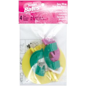 Susan Bates Bates Easy Wrap Pom Pom Maker Makes 4 Sizes 1.25 inch 1.75 inch 2.25 inch and 3.5 inch 