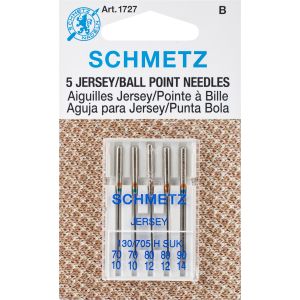 Schmetz Ball Point Jersey Machine Needles Sizes 10 70 2 12 80 2 and 14 90 1