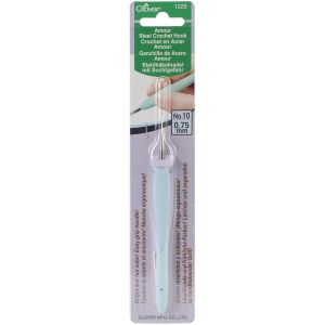Clover Amour Steel Crochet Hook-Size 10/.75mm