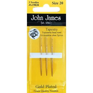 John James Gold Tapestry Hand Needles Size 20 3 Per Pkg