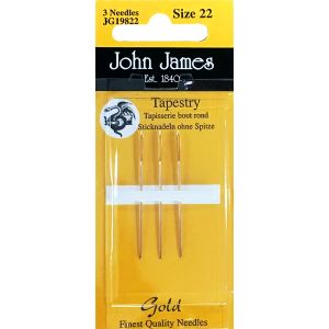 John James Gold Tapestry Hand Needles Size 22 3 Per Pkg