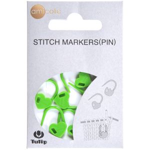 Tulip Stitch Markers 7 Per Pkg Heart Green
