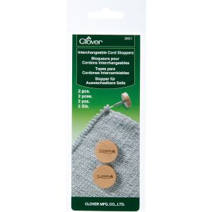 Clover Interchangeable Cord Stoppers 2 Per Pkg -