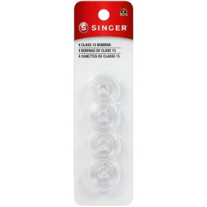 Singer Plastic Class 15 Bobbins 4 Per Pkg