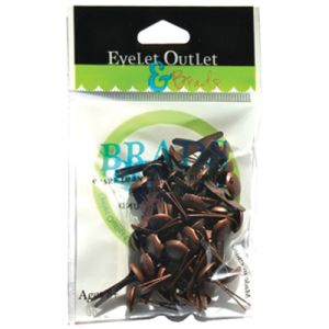 Eyelet Outlet Round Brads 8mm 40 Per Pkg Brushed Copper