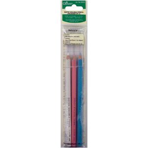 Clover Water Soluble Pencils White Pink and Blue 3 Per Pkg