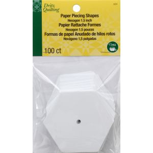 Dritz Quilting Paper Piecing Hexagon 100 Per Pkg 1.5 inch 