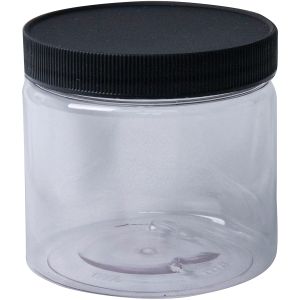 Jacquard Empty Wide Mouth Plastic Jar 16oz Clear