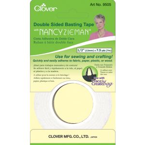 Clover Double Sided Basting Tape W Nancy Zieman .5 inch X7.5yd