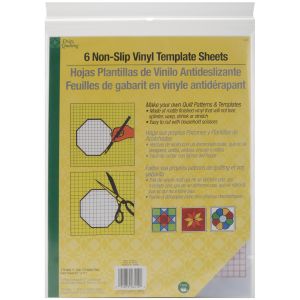 Dritz Quilting Non Slip Vinyl Template Sheets 6 Per Pkg 8.5 inch X11 inch 