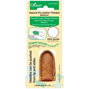 Clover Natural Fit Leather Thimble Medium
