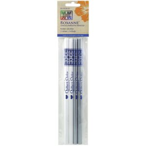 Roxanne Water Soluble Chalk Marking Pencils 4 Per Pkg 2 Each White and Silver