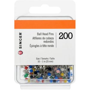 Singer Ball Head Straight Pins Size 16 200 Per Pkg