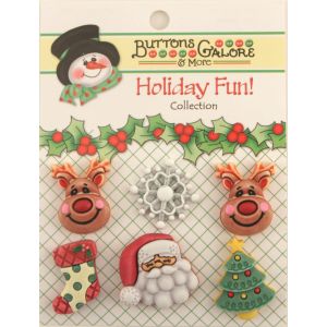 Buttons Galore Holiday Fun Buttons-Reindeer Games
