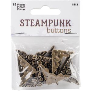 Blumenthal Steampunk Buttons Antique Gold Corner 1