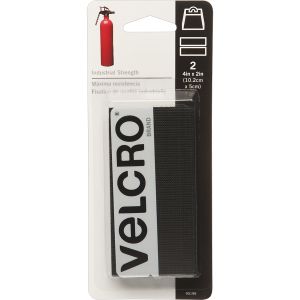 VELCROR Brand Industrial Strength Tape 4 inch X2 inch 2 Per Pkg Black