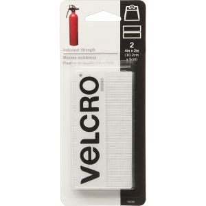 VELCROR Brand Industrial Strength Tape 4 inch X2 inch 2 Per Pkg White