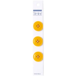 Slimline Buttons Series 1-Yellow 4-Hole 3/4 inch 3 Per Pkg 