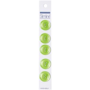 Slimline Buttons Series 1-Lime 2-Hole 3/4 inch 5 Per Pkg 