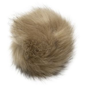 Faux Fur Pom With Loop-Lion Mane