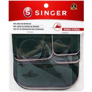 Singer Iron-On Patches Repair Kit 16 Per Pkg -Assorted Colors